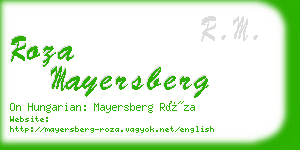 roza mayersberg business card